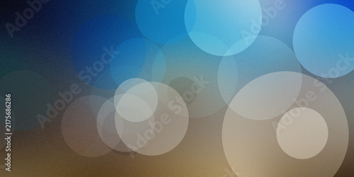 Bild auf Leinwand Abstract blue and grey background featuring soft circular bokeh light effects for professional digital graphic design