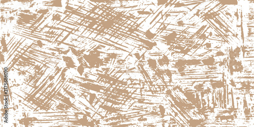 Textured abstract pattern with rough brush strokes and splatters in beige and white tones