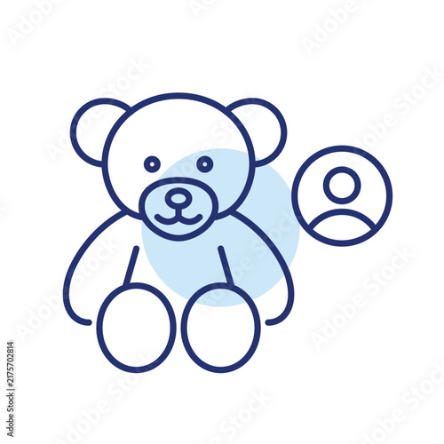 Baby care, children profile. Pixel perfect, editable stroke vector icon