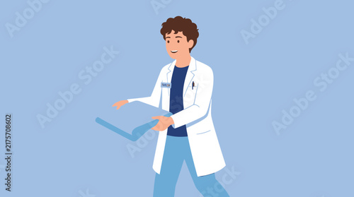 Doctor Holding Book, Isolated on Transparent Background