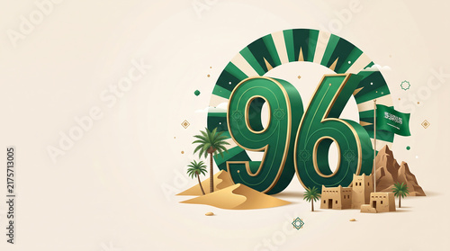 Saudi Arabia 96th National Day 2026 Luxury 3D Celebration