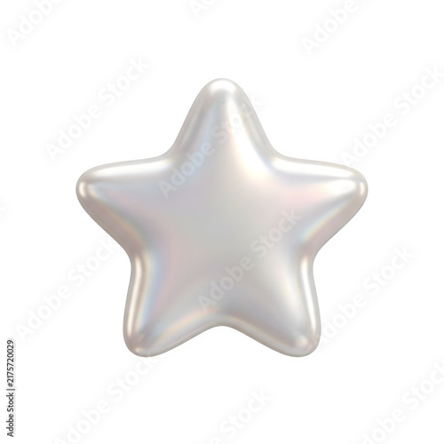 은색 광택의 입체 별 모양 장식 오브젝트
Silver glossy 3D star shape decoration object