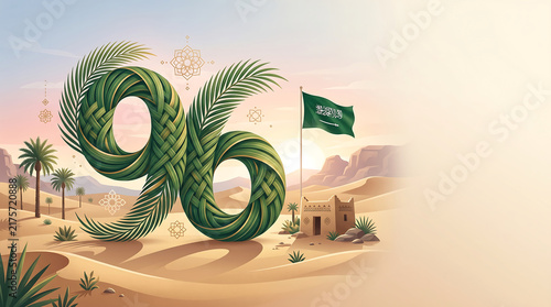 Saudi Arabia 96th National Day 2026 Palm Leaf Celebration