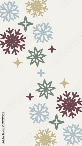 Snow crystal pattern vertical background animation. Transparent Alpha Channel 4K