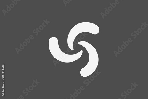 twister abstract geometric move rotate logo