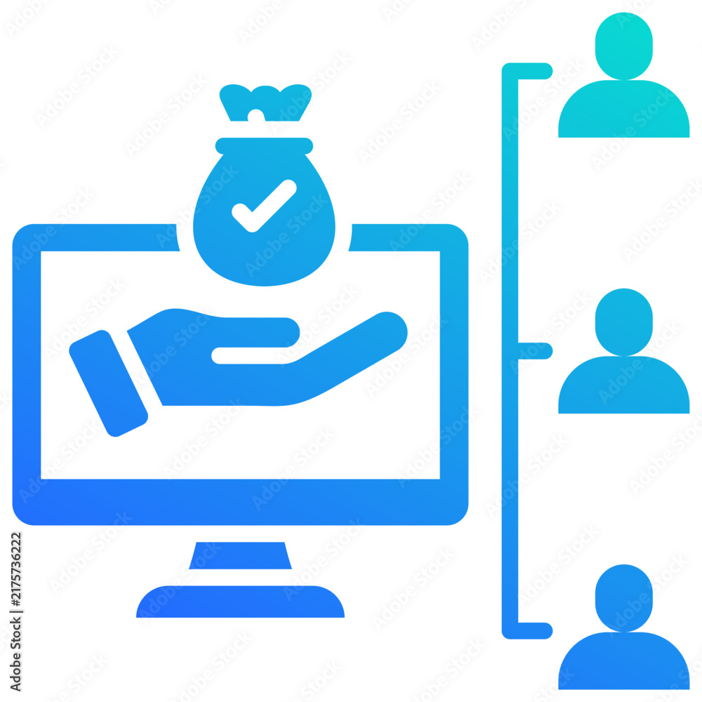Obraz premium Asset Management Icon