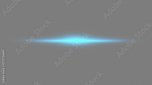 Blue Glow Light Burst Overlay – Horizontal Luminous Beam Effect