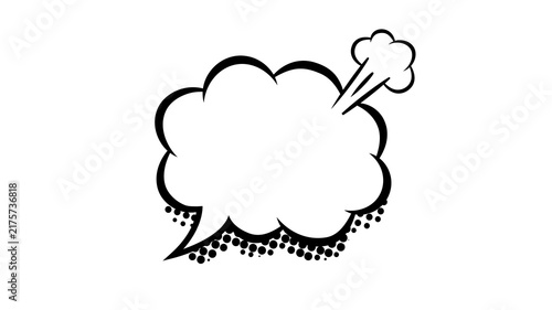 comic book speech bubble halftone dotted design