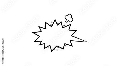 comic book speech bubble halftone dotted design