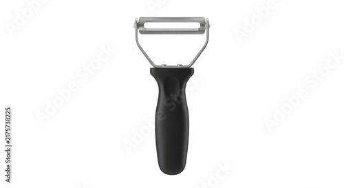 Konstfotografi Stainless steel Y-shaped vegetable peeler with black ergonomic handle