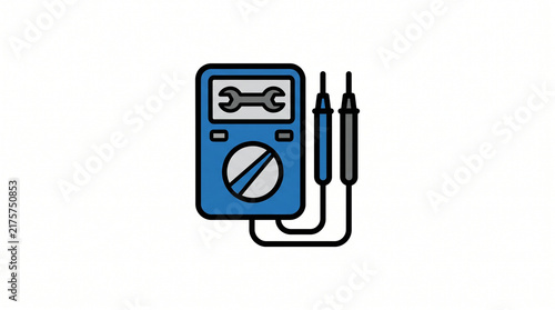 Obraz na płótnie Digital Multimeter Tool Icon for Electrical Measurement