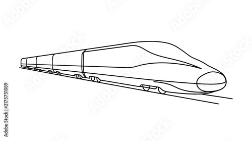 Bild auf Leinwand Bullet train vector icon, high speed rail transport symbol for travel and logistics design