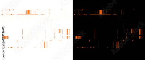 Abstract digital glitch texture, orange data distortion pattern, futuristic technology background for overlay design