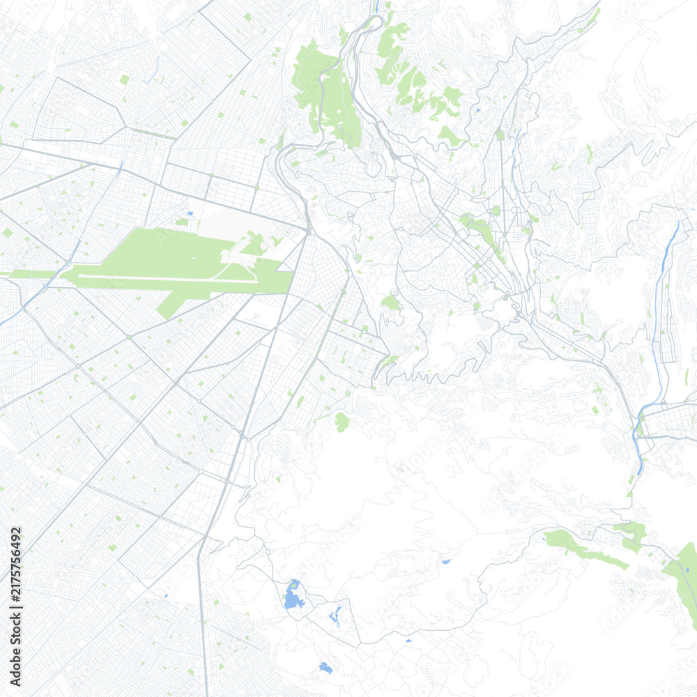 Naklejka premium Minimal vector city map of La Paz with streets, districts and road network