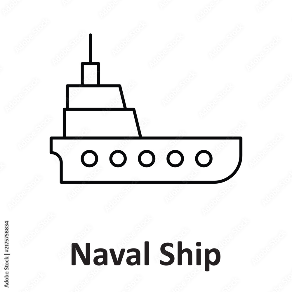 Obraz premium Naval Ship Vector Icon which can easily modify or edit