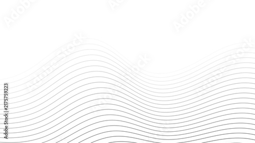 Cuadro en lienzo Minimal Wavy Line Background – Abstract Flowing Contour Wave Pattern