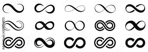 Fotografía Infinity symbols representing eternity, infinite connection, endless continuity,