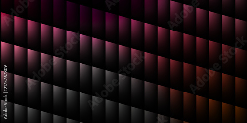 Stunning Dark Red vector texture in rectangular style. Abstract black plastic surface made from connected triangles. 3d illustration. Light Red, Yellow vector shining triangular backdrop.