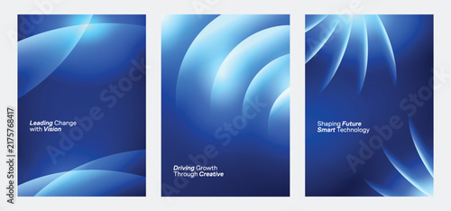 Abstract blue flyer or cover for business events