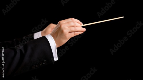 Choir conductor and their stick: magic at the opera