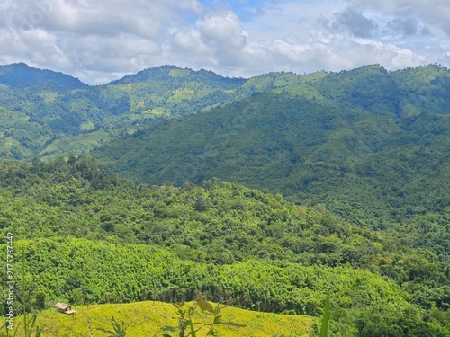 Canvas Print Bamboo house in the mountains