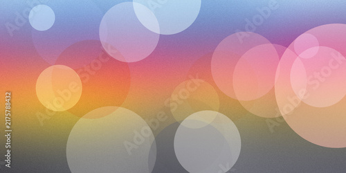 Dreamy sunset bokeh light effect on vibrant purple and orange gradient background for aesthetic digital design wallpaper.