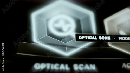 Fotografie Optical scan icon sits above mode banner