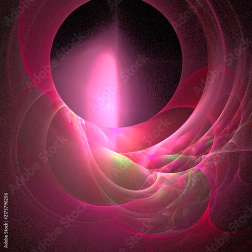 pink abstract fractal pattern on black background, wallpaper, design