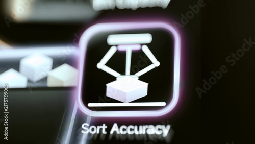 Canvastavla Sort accuracy icon centers parcel under gripper