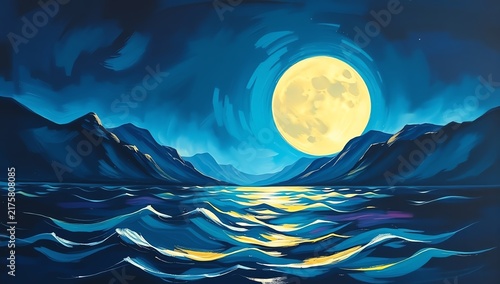 moon over water