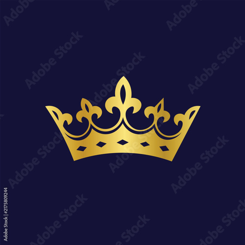 golden crown vector illustration