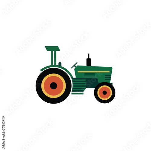 tractor isolated on white