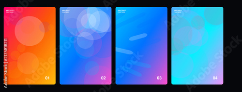Modern gradient geometric vector background design in vibrant red, blue, purple and teal colors