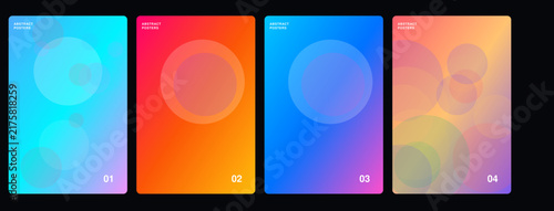 Modern Gradient Vector Background Designs in Vibrant Colors for Digital Media