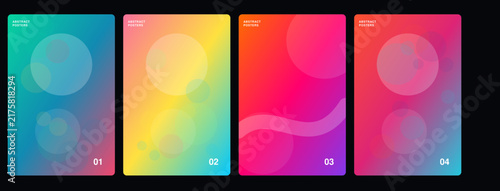 Modern Gradient Geometric Pattern Vector Background Designs in Vibrant Colors