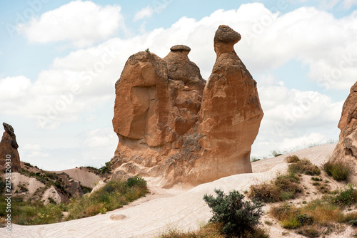 Iconic Camel Rock formation in Devrent Valley, Cappadocia, Turke