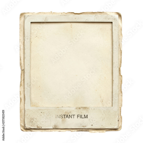 Quadro su tela Vintage polaroid photo frame with a textured and aged paper look