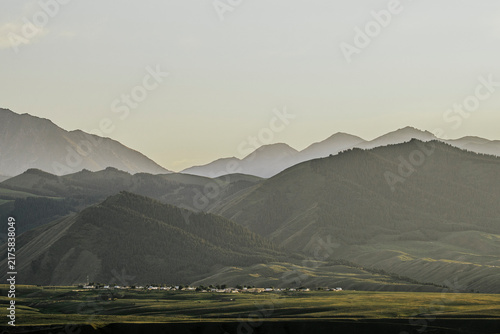 mountain landscape with clouds