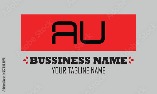 AU A au initial logo | initial based abstract modern minimal creative logo, vector template image. luxury logotype logo, real estate homie logo. typography logo. initials logo