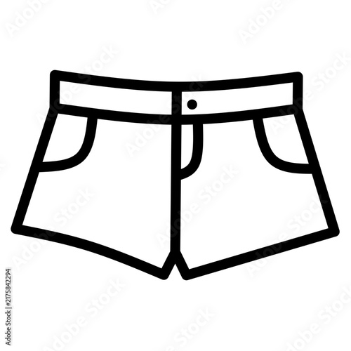 Casual shorts clothing vector icon