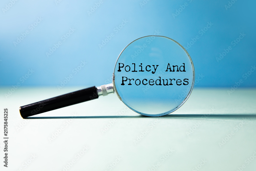 Naklejka premium policies and procedures documents fastened