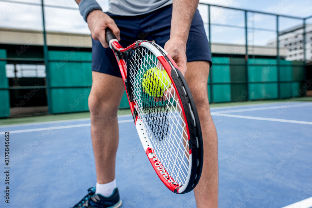 Obraz premium Tennis action close-up court photo