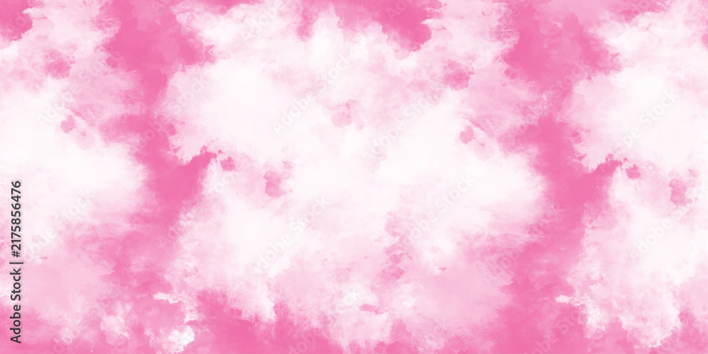 Fototapeta premium pink background with texture pink background with watercolor Pink scraped grungy background Paint brush paper textured stain canvas element. Pastel soft watercolor pink texture with smoke 