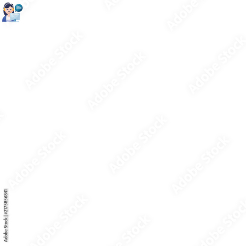 Women customer service Icon Design