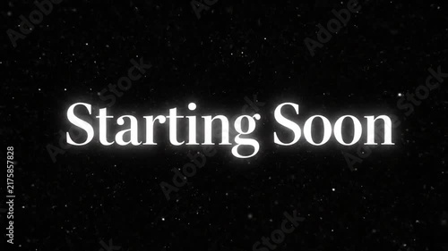 Visual Transition Beginning Soon in Starry Black Background
