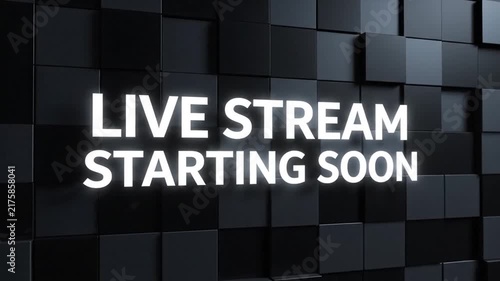 Live Stream Setuping Showing Dark Tile Wall Scene