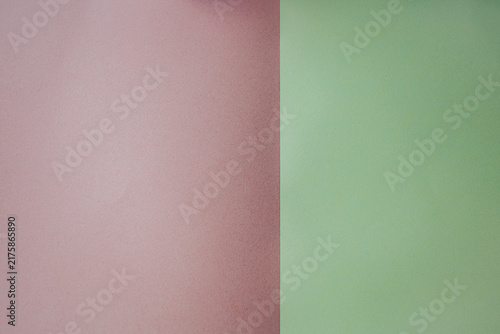 Obraz na plátne A minimalist two-tone paper background with a purple section next to a larger green area that shows off a subtle texture