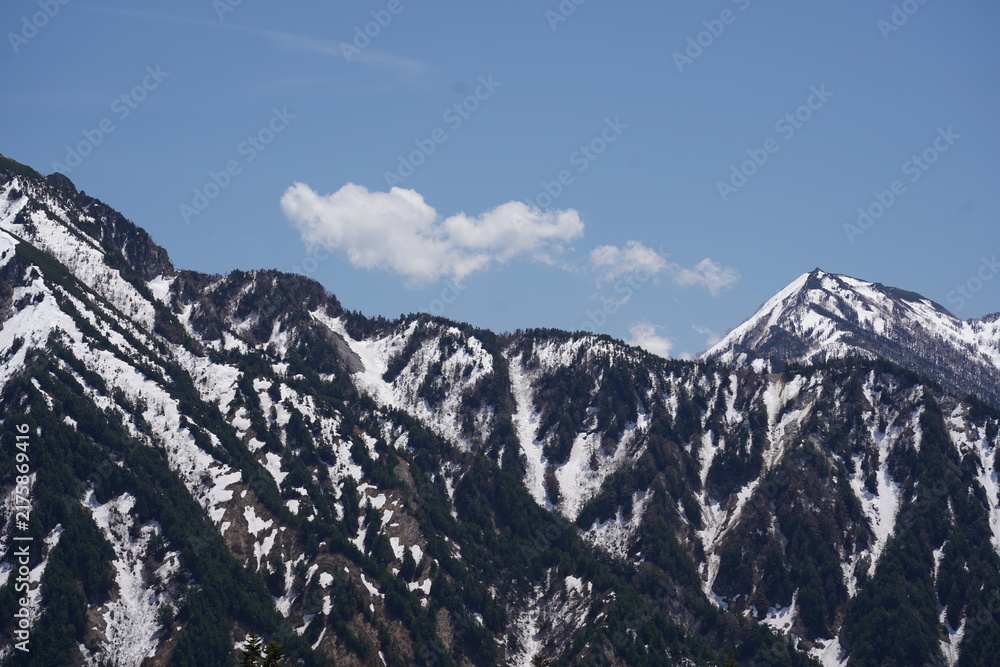 Obraz premium Majestic snow mountains under blue sky
