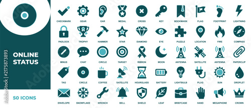 Comprehensive collection of fifty diverse vector glyph icons for professional user interface and web design projects