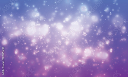Purple Bokeh Lights Background with Glowing Sparkles for Banner